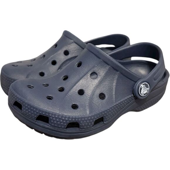 Toddler Boys Solid Navy Blue Crocs Slip On Shoes  - Sz 10 11 - Picture 1 of 2